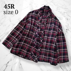 45R♪藍染ブラウス シャツ レース インディゴ R刺繍入り - メルカリ
