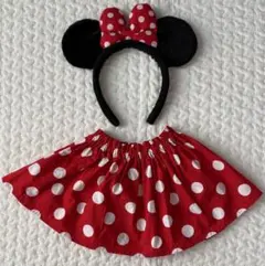 ミニーマウス カチューシャとスカートセット