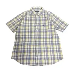 F2083】 FREDPERRY チェック半袖シャツ サイズS ブラック - メルカリ