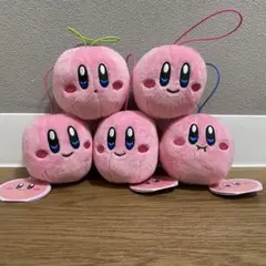星のカービィ カービィ フェイスマスコット ぬいぐるみ　5つセット