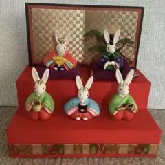 雛人形　二段飾り　ウサギ