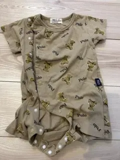 【ポロベビー】新生児 ロンパース 50-60cm くま プレオール 前開き