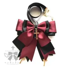 【カラーオーダーOK】ルナクロスプレゼントリボン　リボンタイ　ペンギンランド