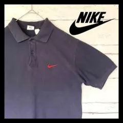 ナイキ 白タグ Lサイズ ポロシャツ 刺繍ロゴ  90s 古着