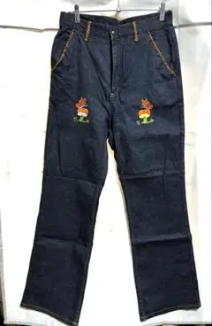 Needles 刺繡牛仔布喇叭褲 きのこ (蘑菇) Papillon (蝴蝶) S