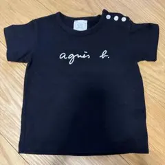 【agnès b】アニエスベー ベビー 黒 ロゴTシャツ 70