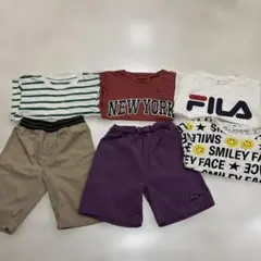 キッズ服 120まとめ売りTシャツとショートパンツセット