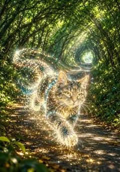 猫 デジタルアート 写真L版 1枚 サンプル159