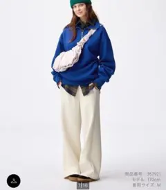 GU パフスウェット バギーパンツ ホワイト Mサイズ