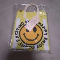 D.KELLY スマイル柄 ニットトートバッグ