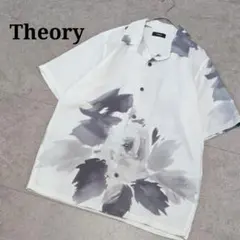 【セオリー】現行タグ オープンカラー半袖シャツ 花柄グラフィック 23SS 開襟