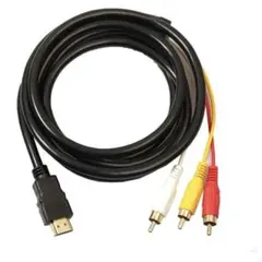 金メッキ HDMI A/M TO RCA3 変換ケーブル パソコン対応 1.5m