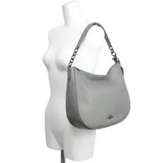 COACH コーチ ショルダーバッグ グレー レザー