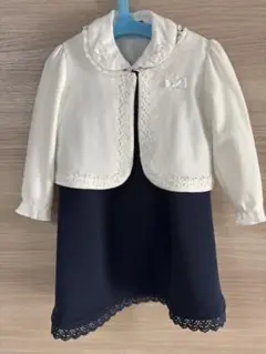 【卒園式・入園式・フォーマル】 セレモニー✳︎ボレロ・半袖ブラウス・紺色ワンピース