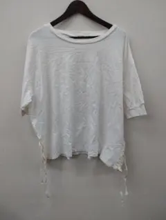 (14) MOUSSY サイドドロスト 半袖Tシャツ ホワイトのサムネイル