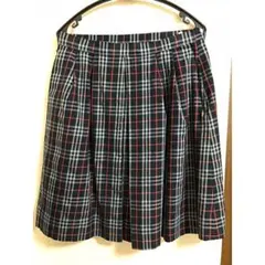 ☆ バーバリー チェック プリーツスカート 140A ネイビー 美品 ☆