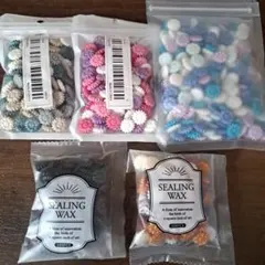 【シーリングワックス】花形　640個　シーリングスタンプ