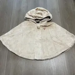 【美品】ミキハウス　ベビー ポンチョ　耳付き