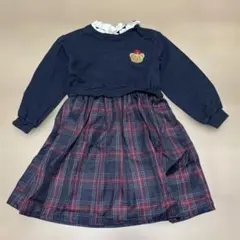 プティマイン　くま刺しゅう　トレーナー　ワンピース