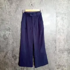 ✨GU✨ジーユー♡パンツ♡着回し抜群♡ストライプ♡ネイビー(S)