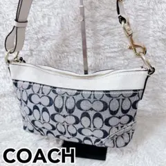 COACH Shoulder Bag Signature Denim