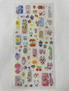 【平成レトロ】キラキラ ホログラムシール 透明 飲み物 パロディ 飲料 当時物