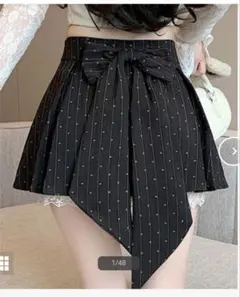 【Jasmine】バックリボンプリーツミニスカート