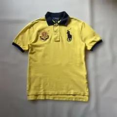 ラルフローレン　ビッグポニー　半袖ポロシャツ　XS イエロー　ネイビー　刺繍