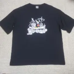 【美品】ADDICT 半袖Tシャツ　ミッキーマウス　ブラック　メンズM　大きめ