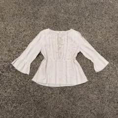 一点物　Y2K 00s vintage girly flare shirtのサムネイル
