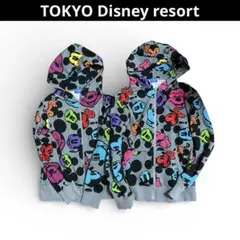 東京 ディズニー リゾート 総柄 パーカー S L 2着セット まとめ売り