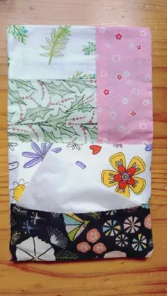 ソフトティッシュケース ハンドメイド パープル ドット チェック