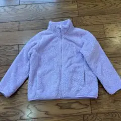 UNIQLOファーリーフリースジャケット パープル　120サイズ