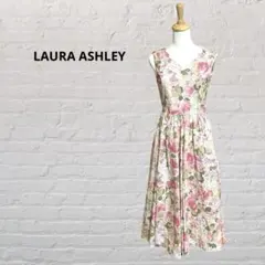 タグ付【ローラアシュレイ】花柄ワンピース　ロングワンピース　ノースリーブ