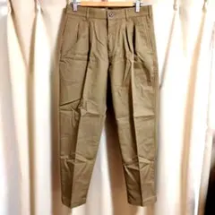 新品UNIQLO Uユニクロ ユーワイドフィットタックテーパードチノパンツ76