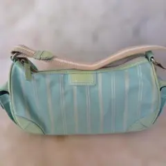 MICHEL KLEIN　ショルダーバッグ 黄緑色・水色