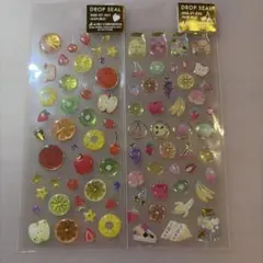 新品未使用！アクティブコーポレーション　ドロップシール　フルーツ柄2種類セット