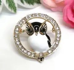 フクロウのブローチ６♪　　　　　ブローチ５３６