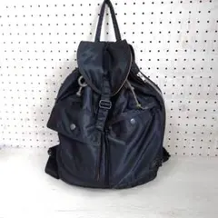美品】希少オールド仕様 ポーター タンカー リュックサック 黒 巾着