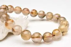 母岩入り ヘマタイトインタイチンルチルクォーツ　10.5mm　天然石ブレスレット