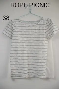 ROPEPICNICボーダーレース半袖カットソー38かわいい良品のサムネイル