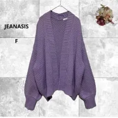 ジーナシス　ラップカーディガン　羽織り　ボタンレス　バックＶ　華やか　綺麗め