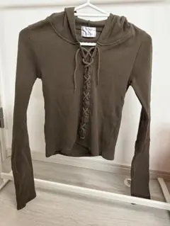 EGOIST レースアップフードトップス