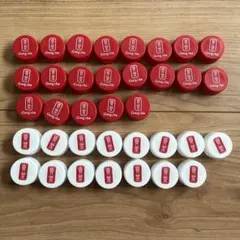 ペットボトルキャップ　貢茶　ゴンチャ　赤色　白　36個