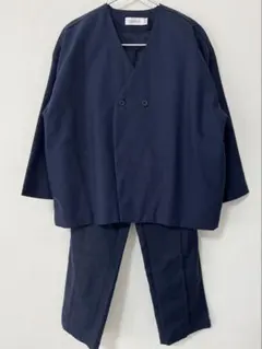 riziere ノーカラージャケットセットアップ（リネン混）