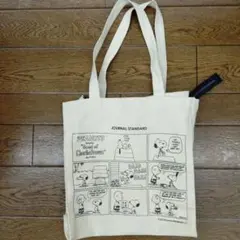美品/スヌーピトートバッグ　SNOOPYキャンパストート　ファスナー付き　再入荷のサムネイル