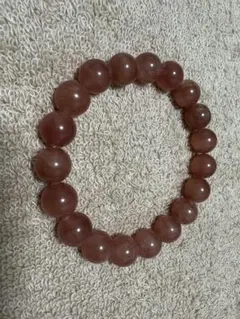 天然石 インカローズ（ロードクロサイト） 丸玉 ブレスレット 可愛い