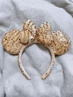 ゴールドスパンコール　ミニー　ディズニー　カチューシャ