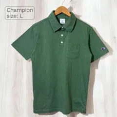 Champion チャンピオン ポロシャツ グリーン Lサイズ