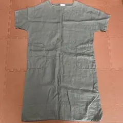 yuni リネン半袖ワンピース 麻100% フリーサイズ